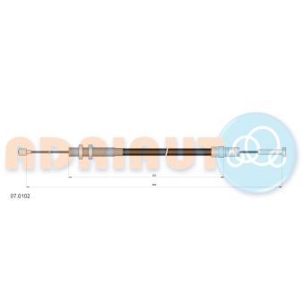 Tirette à câble, commande d'embrayage ADRIAUTO [07.0102]