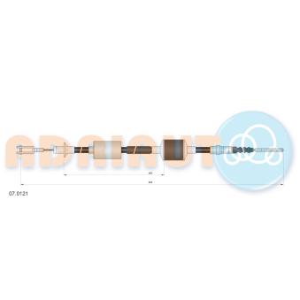 Tirette à câble, commande d'embrayage ADRIAUTO 07.0121