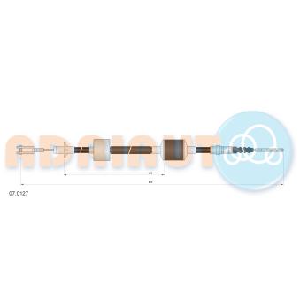 Tirette à câble, commande d'embrayage ADRIAUTO 07.0127