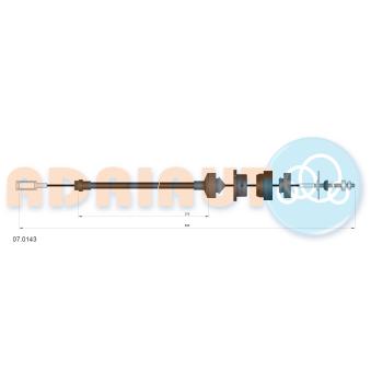 Tirette à câble, commande d'embrayage ADRIAUTO [07.0143]