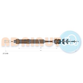 Tirette à câble, commande d'embrayage ADRIAUTO 07.0169 pour PEUGEOT PARTNER 1.8 - 90cv