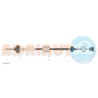 Tirette à câble, commande d'embrayage ADRIAUTO OEM 2150Z5 Tirette à câble, commande d'embrayage ADRIAUTO OEM 2150Z5