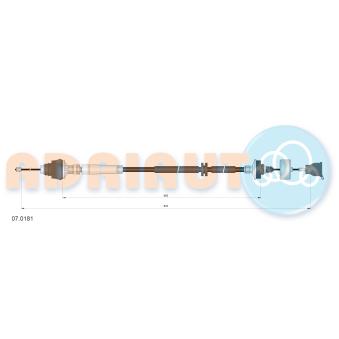 Tirette à câble, commande d'embrayage ADRIAUTO OEM 2150CY Tirette à câble, commande d'embrayage ADRIAUTO OEM 2150CY
