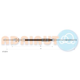Tirette à câble, frein de stationnement ADRIAUTO 07.0210 Tirette à câble, frein de stationnement ADRIAUTO 07.0210