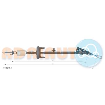 Tirette à câble, frein de stationnement ADRIAUTO [07.0216.1]