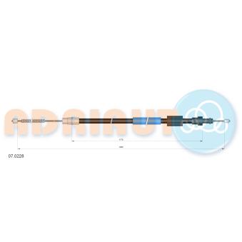 Tirette à câble, frein de stationnement arrière droit ADRIAUTO [07.0228]
