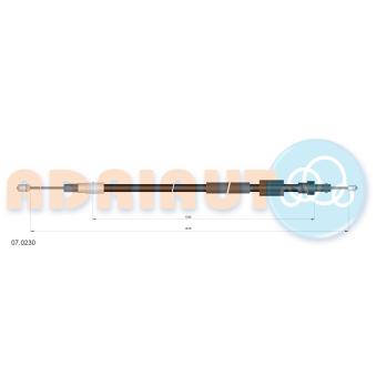Tirette à câble, frein de stationnement arrière gauche ADRIAUTO [07.0230]