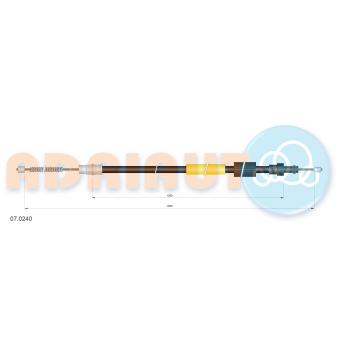 Tirette à câble, frein de stationnement arrière gauche ADRIAUTO OEM 9614573980