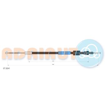 Tirette à câble, frein de stationnement arrière droit ADRIAUTO [07.0241]