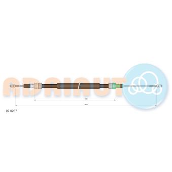Tirette à câble, frein de stationnement ADRIAUTO [07.0267]