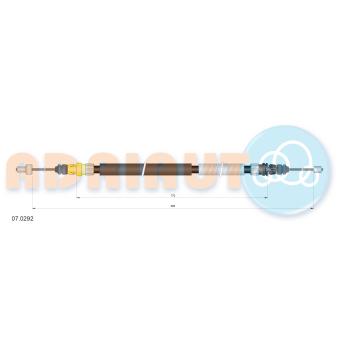 Tirette à câble, frein de stationnement arrière droit ADRIAUTO [07.0292]