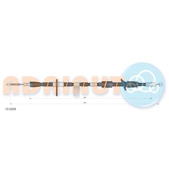 Tirette à câble, frein de stationnement arrière gauche ADRIAUTO OEM 5976022000