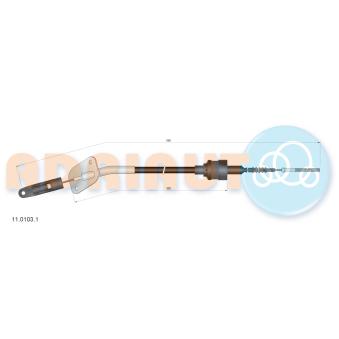 Tirette à câble, commande d'embrayage ADRIAUTO OEM 7521110