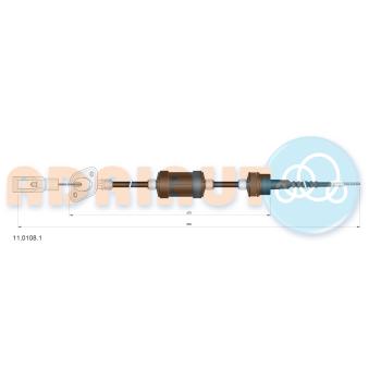 Tirette à câble, commande d'embrayage ADRIAUTO [11.0108.1]