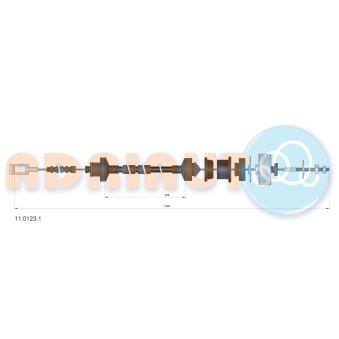Tirette à câble, commande d'embrayage ADRIAUTO [11.0123.1]