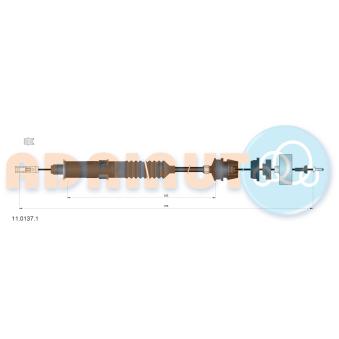 Tirette à câble, commande d'embrayage ADRIAUTO OEM 2150S4 Tirette à câble, commande d'embrayage ADRIAUTO OEM 2150S4