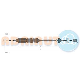 Tirette à câble, commande d'embrayage ADRIAUTO [11.0140.1]