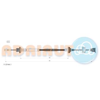 Tirette à câble, commande d'embrayage ADRIAUTO [11.0144.1]