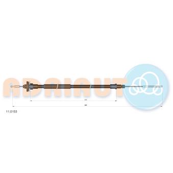 Tirette à câble, commande d'embrayage ADRIAUTO [11.0153]