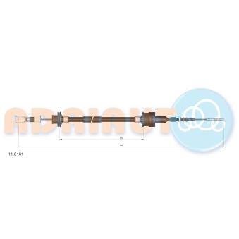 Tirette à câble, commande d'embrayage ADRIAUTO [11.0161]