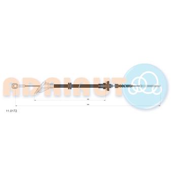 Tirette à câble, commande d'embrayage ADRIAUTO 11.0172