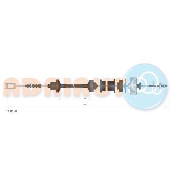 Tirette à câble, commande d'embrayage ADRIAUTO [11.0198]