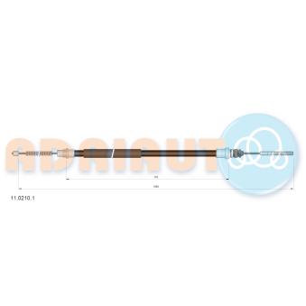 Tirette à câble, frein de stationnement arrière gauche ADRIAUTO 11.0210.1 pour CITROEN JUMPY 1.6 i - 79cv