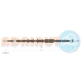 Tirette à câble, frein de stationnement ADRIAUTO [11.0211.1]