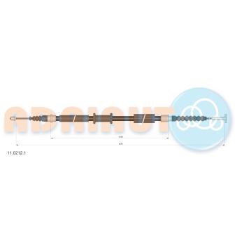 Tirette à câble, frein de stationnement arrière droit ADRIAUTO OEM 46401725