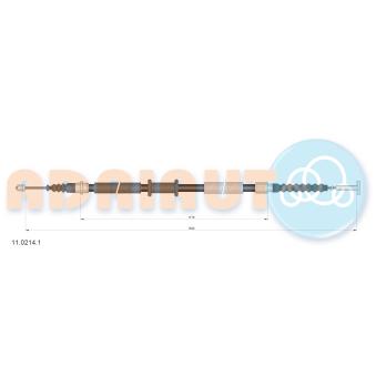 Tirette à câble, frein de stationnement arrière gauche ADRIAUTO 11.0214.1 pour BMW Z1 1.8 i - 110cv