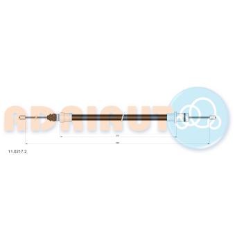 Tirette à câble, frein de stationnement ADRIAUTO 11.0217.2 pour AUDI Q7 2.2 HDI - 128cv