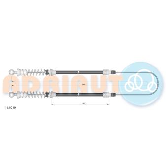 Tirette à câble, frein de stationnement ADRIAUTO 11.0219 pour FIAT RITMO 1.5 - 75cv