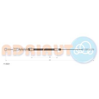 Tirette à câble, frein de stationnement arrière droit ADRIAUTO 11.0221 pour MAZDA MX-5 60 Diesel 1.7 - 60cv