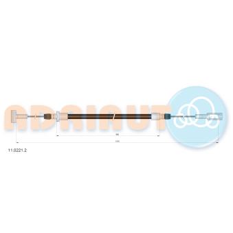 Tirette à câble, frein de stationnement ADRIAUTO [11.0221.2]