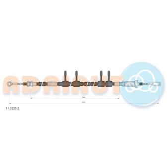 Tirette à câble, frein de stationnement ADRIAUTO OEM 1350315080