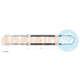 Tirette à câble, frein de stationnement ADRIAUTO 11.0234.1 pour PEUGEOT 607 59-12 V - 122cv