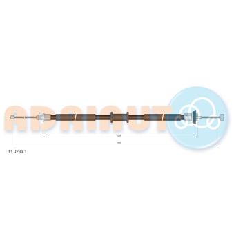 Tirette à câble, frein de stationnement ADRIAUTO [11.0236.1]