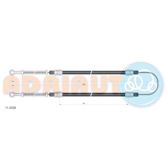 Tirette à câble, frein de stationnement ADRIAUTO OEM 4447750