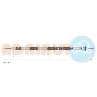 Tirette à câble, frein de stationnement arrière droit ADRIAUTO OEM 51796639