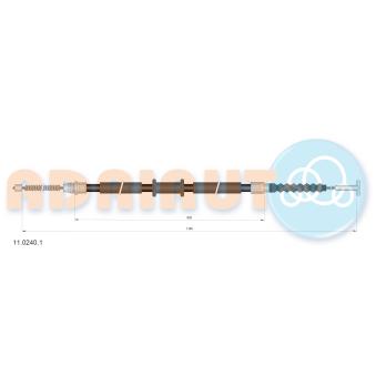 Tirette à câble, frein de stationnement arrière gauche ADRIAUTO 11.0240.1 pour FIAT MULTIPLA 1.9 JTD 105 - 105cv