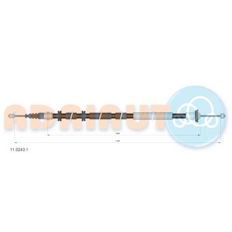 Tirette à câble, frein de stationnement arrière gauche ADRIAUTO 11.0243.1 pour MAZDA 6 1.9 D Multijet - 150cv
