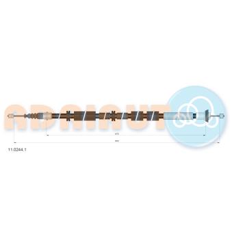 Tirette à câble, frein de stationnement arrière droit ADRIAUTO 11.0244.1 pour MAZDA 6 1.9 D Multijet - 150cv