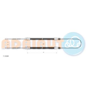 Tirette à câble, frein de stationnement ADRIAUTO 11.0246 pour RENAULT MASTER 2.0 E - 79cv