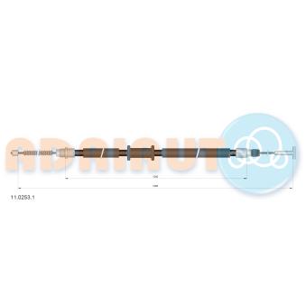 Tirette à câble, frein de stationnement arrière droit ADRIAUTO [11.0253.1]
