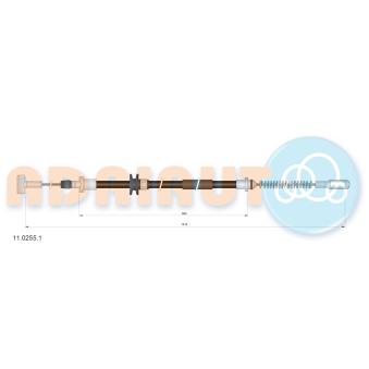 Tirette à câble, frein de stationnement ADRIAUTO [11.0255.1]