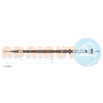 Tirette à câble, frein de stationnement arrière droit ADRIAUTO 11.0256.2 pour ALFA ROMEO MITO 1.4 TB - 135ch)