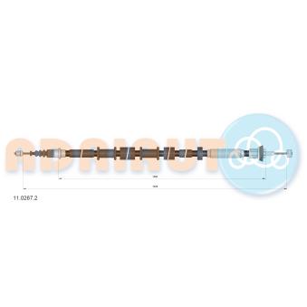 Tirette à câble, frein de stationnement ADRIAUTO 11.0267.2 pour FIAT DUCATO 1.3 D Multijet - 95cv