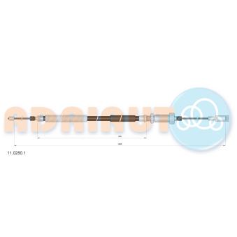 Tirette à câble, frein de stationnement ADRIAUTO 11.0280.1 pour VOLVO C70 2.0 bivalent - 110cv