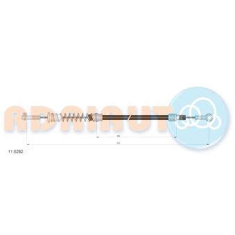 Tirette à câble, frein de stationnement arrière gauche ADRIAUTO 11.0282 pour MAZDA MX-5 60 Diesel 1.7 - 60cv