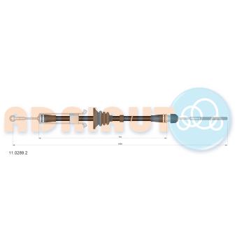 Tirette à câble, frein de stationnement ADRIAUTO 11.0289.2 pour IVECO DAILY 40C10 V - 95cv